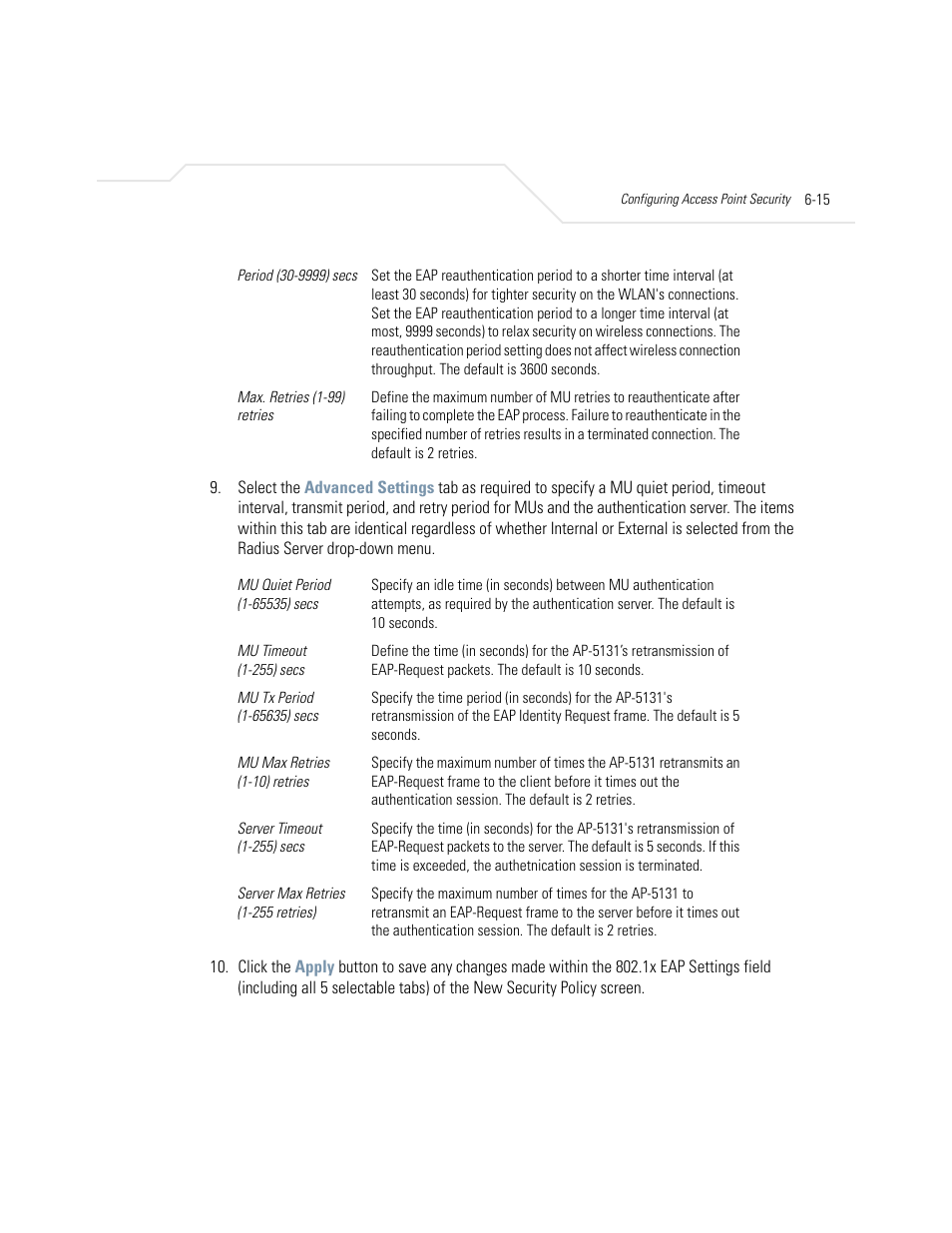 Symbol Technologies AP-5131 User Manual | Page 201 / 578