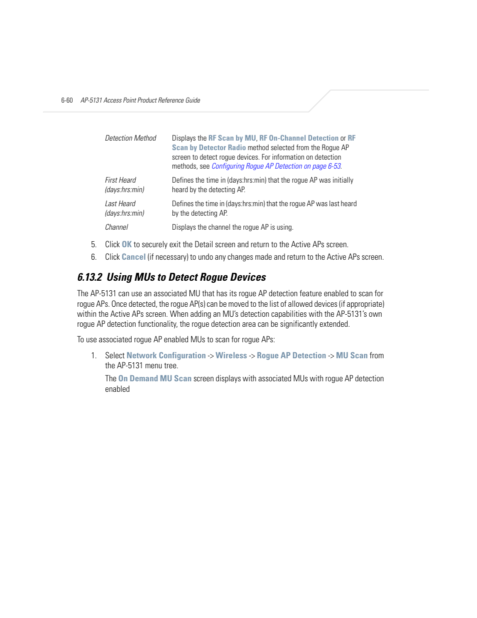 2 using mus to detect rogue devices, Using mus to detect rogue devices -60 | Symbol Technologies AP-5131 User Manual | Page 246 / 578