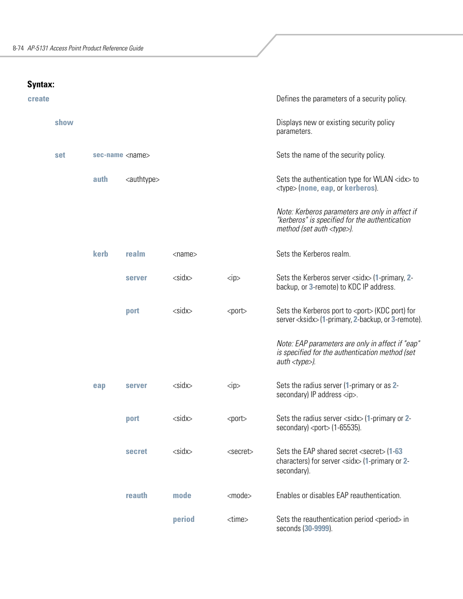 Symbol Technologies AP-5131 User Manual | Page 368 / 578