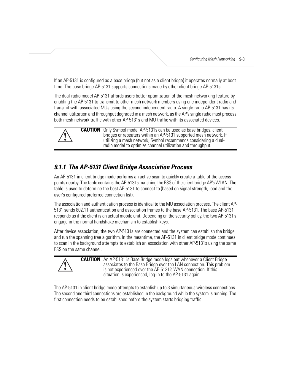 1 the ap-5131 client bridge association process, The ap-5131 client bridge association process -3 | Symbol Technologies AP-5131 User Manual | Page 499 / 578