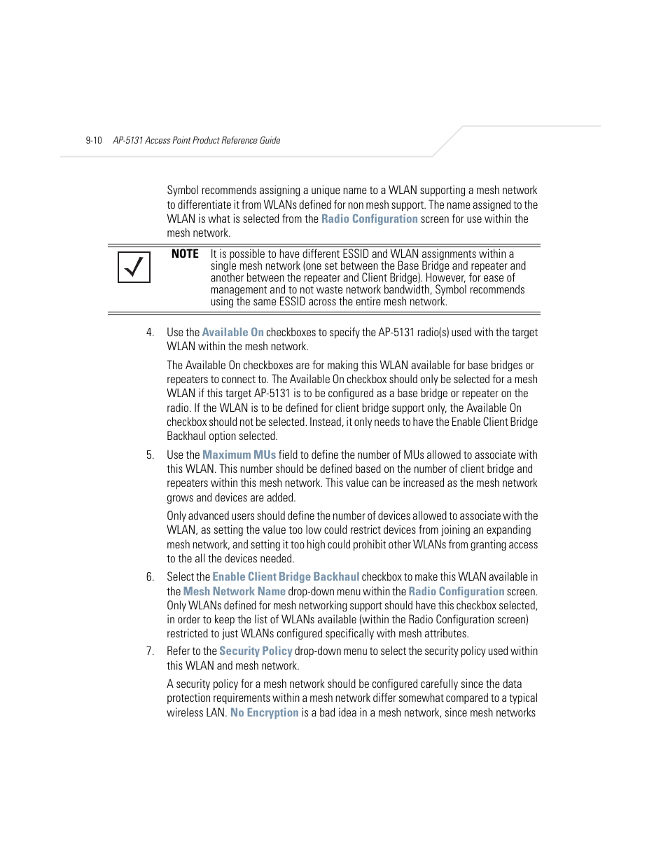 Symbol Technologies AP-5131 User Manual | Page 506 / 578