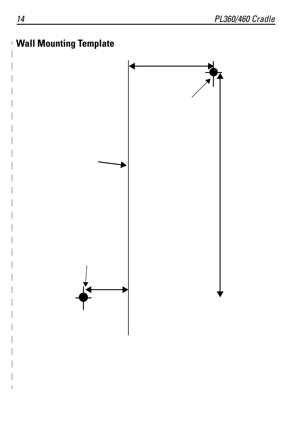 Wall mounting template | Symbol Technologies PL460 User Manual | Page 14 / 16