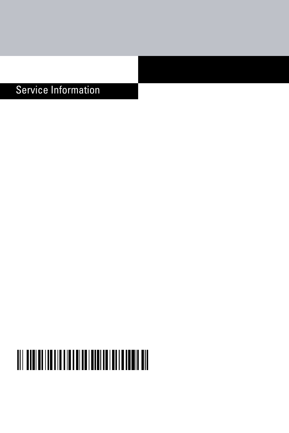 Back cover, Service information | Symbol Technologies PL460 User Manual | Page 16 / 16