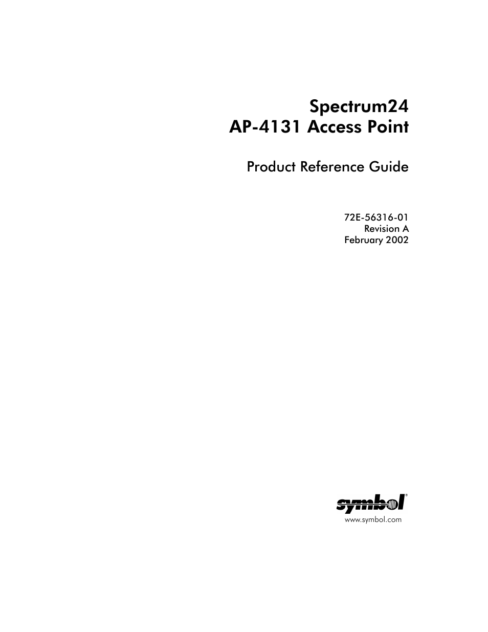 Symbol Technologies Spectrum24 AP-4131 User Manual | 250 pages