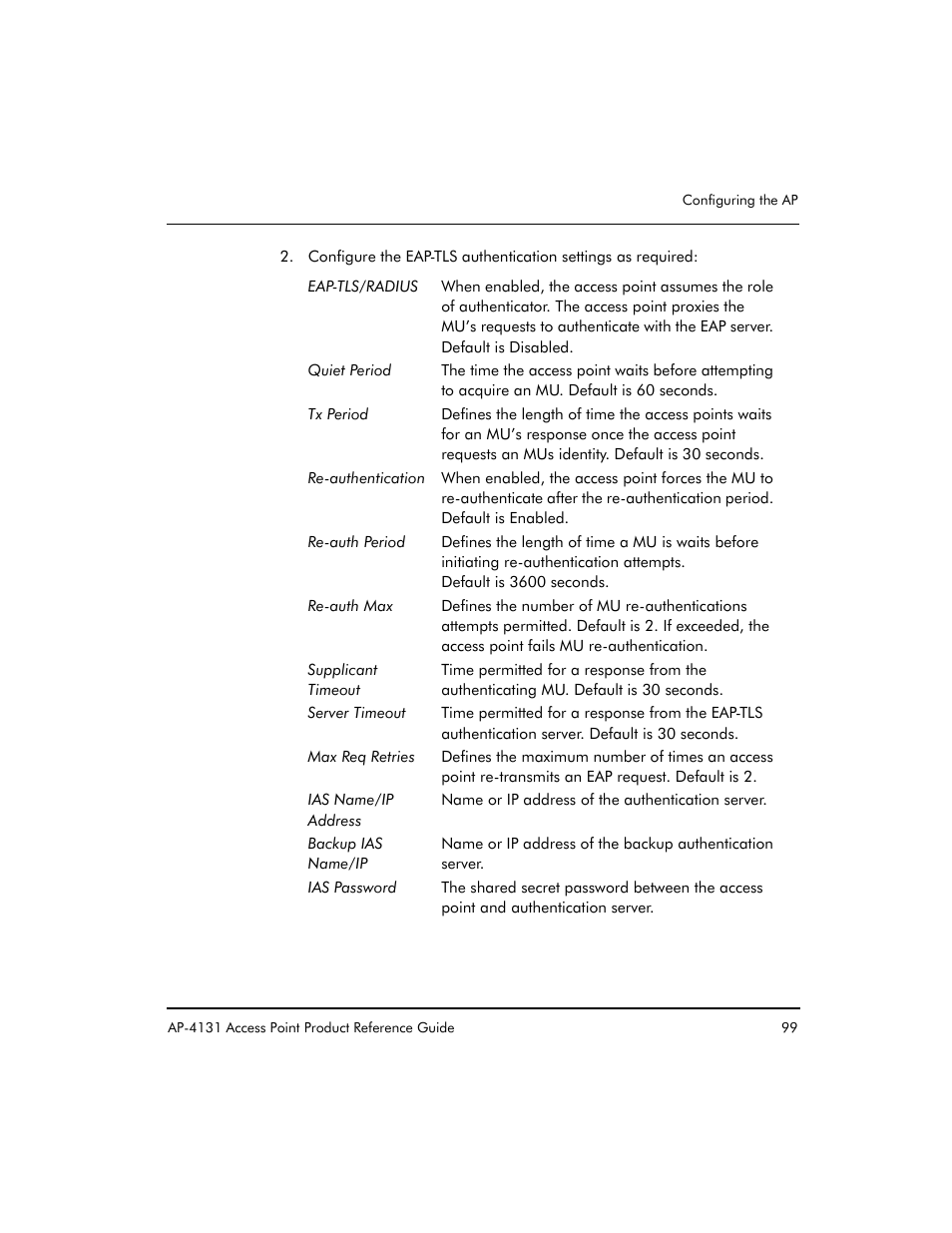 Symbol Technologies Spectrum24 AP-4131 User Manual | Page 109 / 250