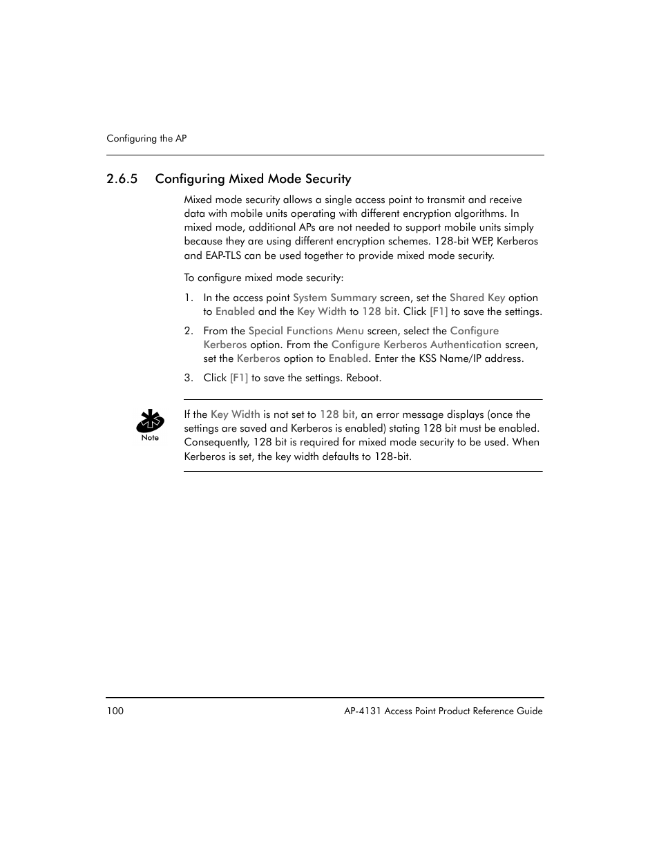 5 configuring mixed mode security | Symbol Technologies Spectrum24 AP-4131 User Manual | Page 110 / 250