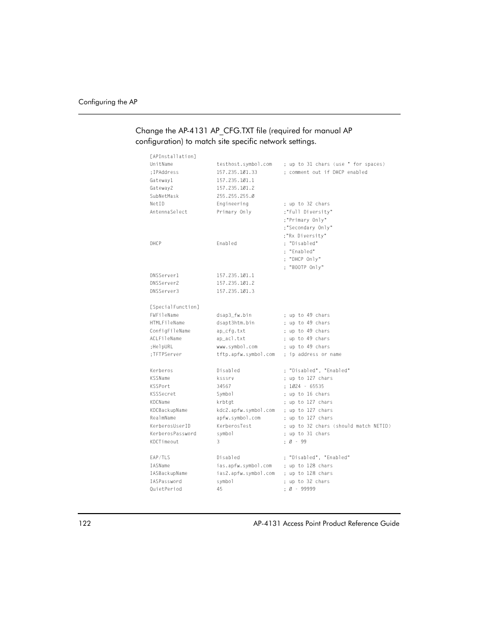 Symbol Technologies Spectrum24 AP-4131 User Manual | Page 132 / 250