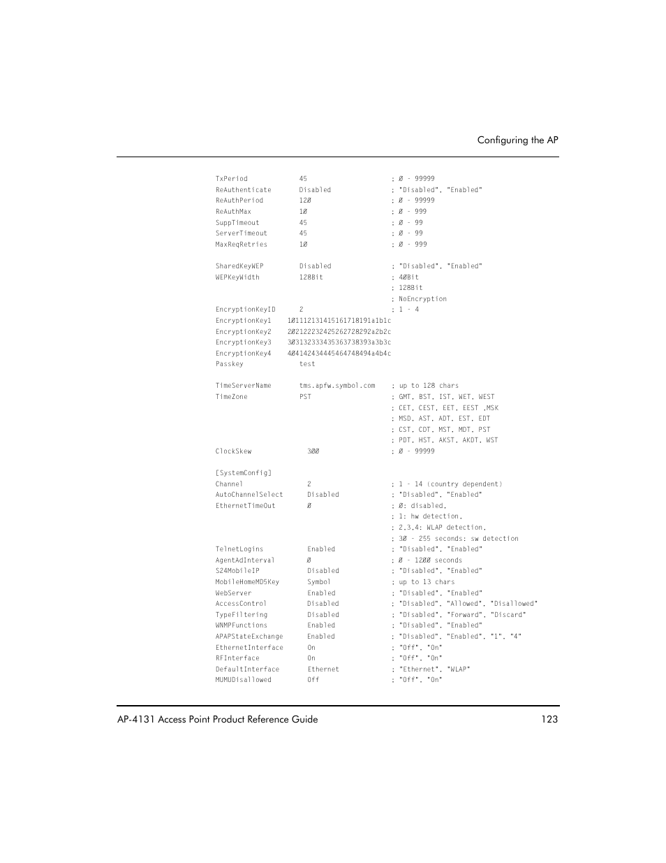 Symbol Technologies Spectrum24 AP-4131 User Manual | Page 133 / 250