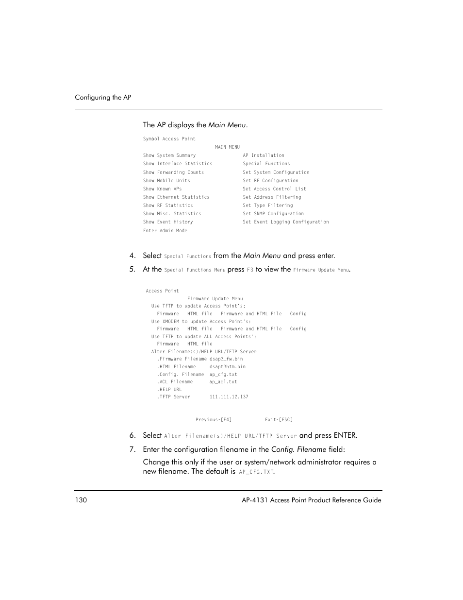 Symbol Technologies Spectrum24 AP-4131 User Manual | Page 140 / 250