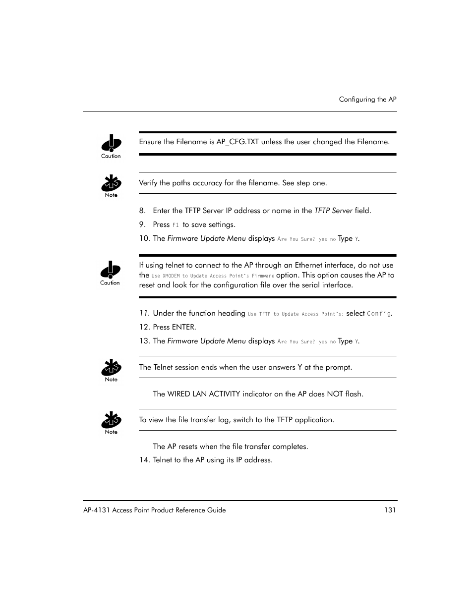 Symbol Technologies Spectrum24 AP-4131 User Manual | Page 141 / 250