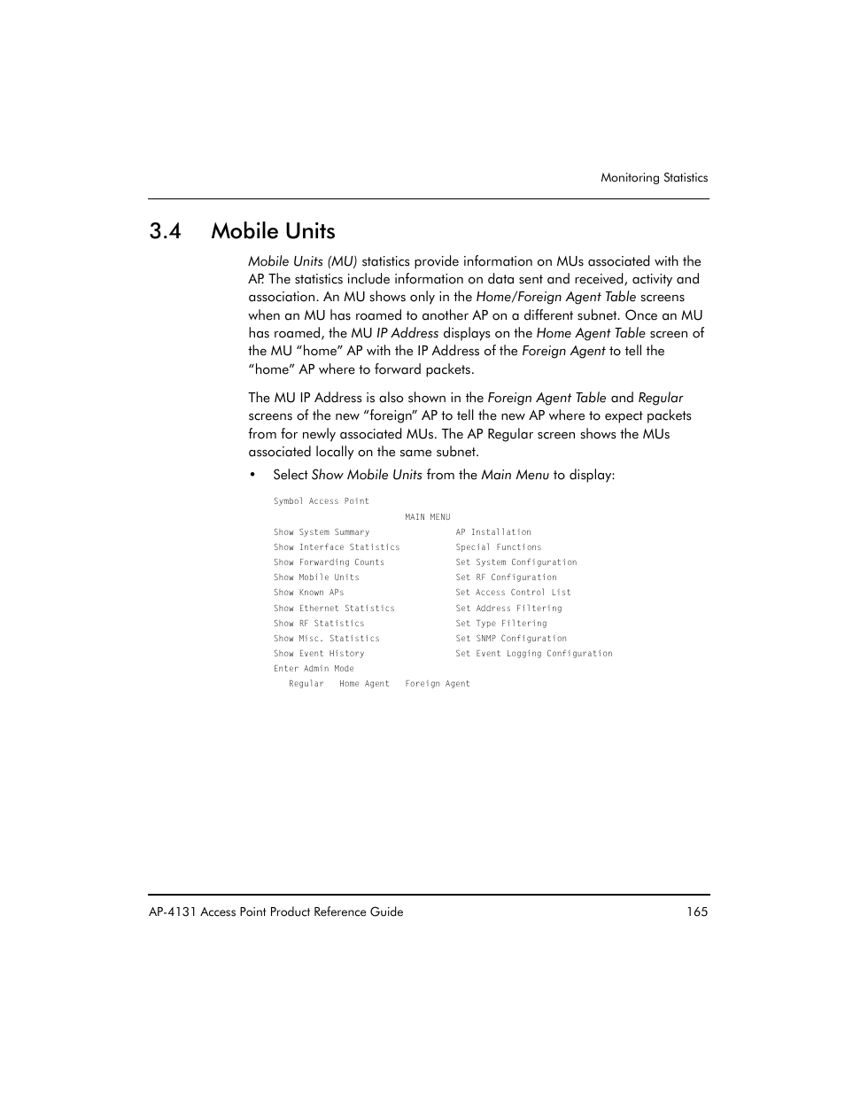 4 mobile units | Symbol Technologies Spectrum24 AP-4131 User Manual | Page 175 / 250