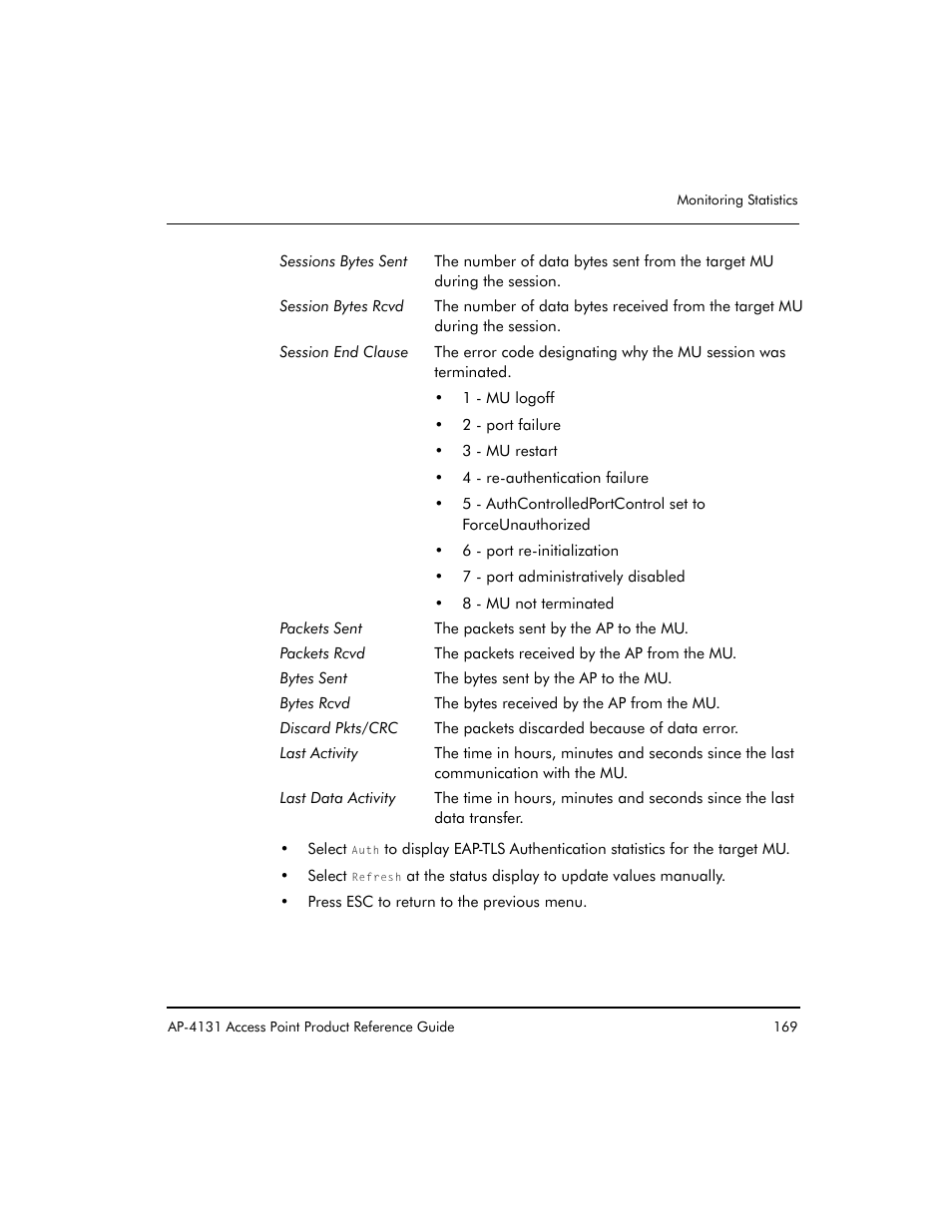 Symbol Technologies Spectrum24 AP-4131 User Manual | Page 179 / 250