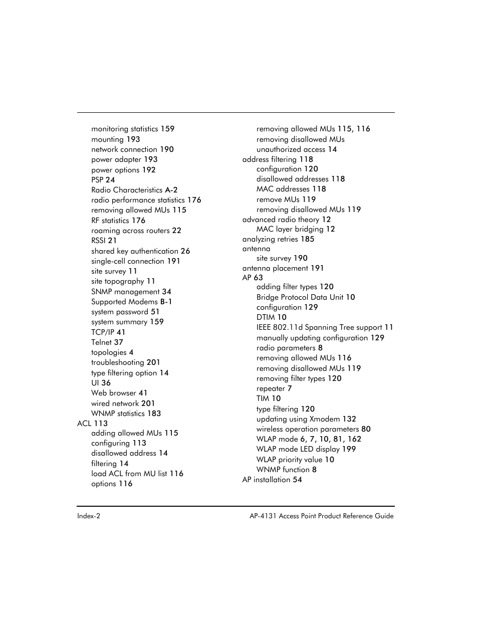 Symbol Technologies Spectrum24 AP-4131 User Manual | Page 242 / 250