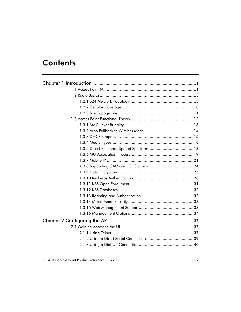 Symbol Technologies Spectrum24 AP-4131 User Manual | Page 5 / 250