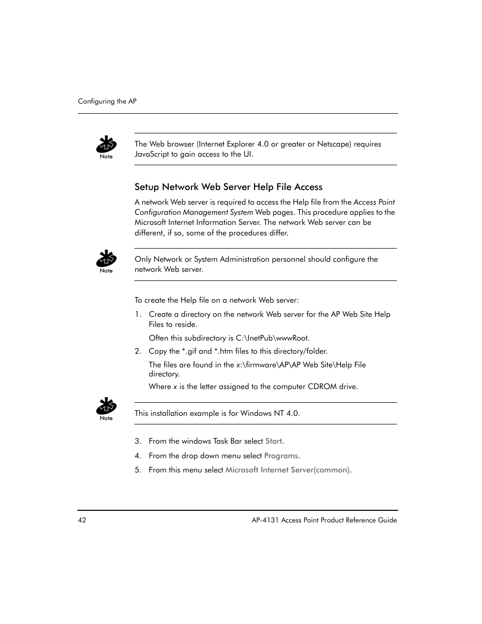 Symbol Technologies Spectrum24 AP-4131 User Manual | Page 52 / 250