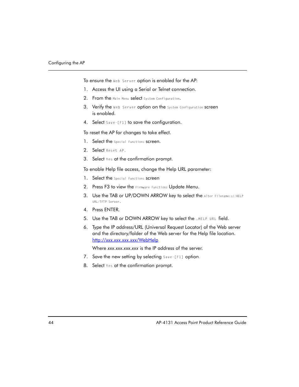 Symbol Technologies Spectrum24 AP-4131 User Manual | Page 54 / 250