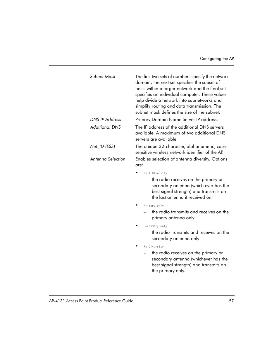 Symbol Technologies Spectrum24 AP-4131 User Manual | Page 67 / 250