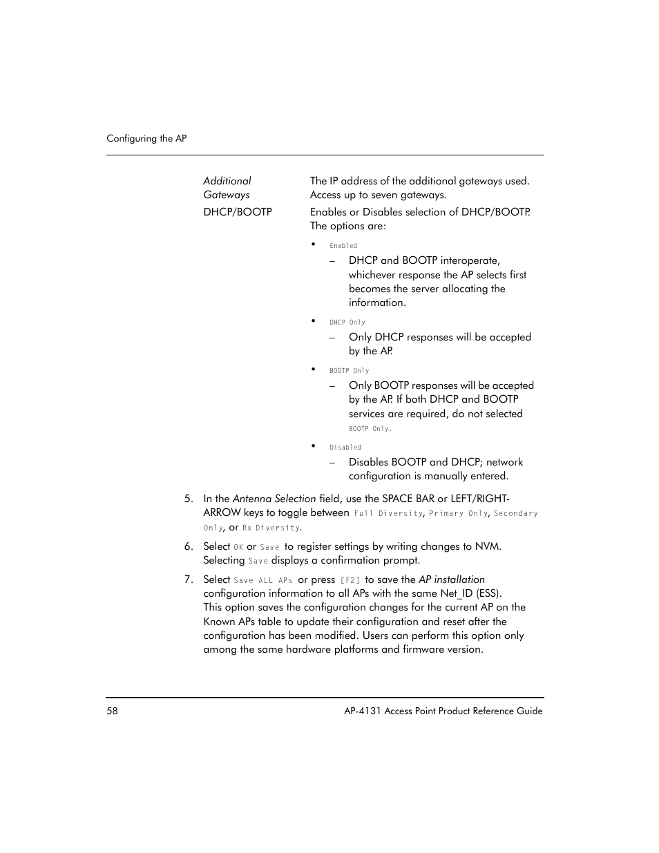 Symbol Technologies Spectrum24 AP-4131 User Manual | Page 68 / 250