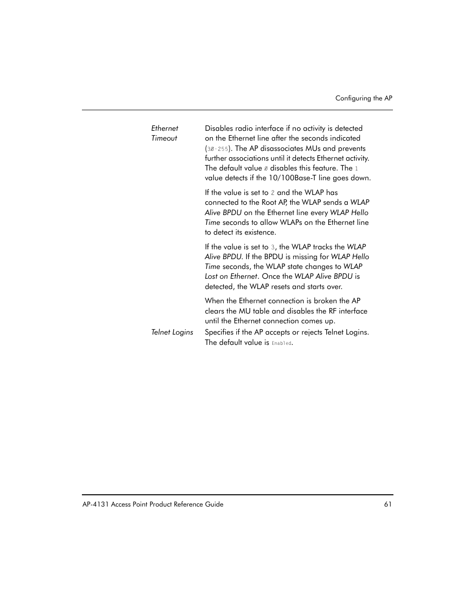 Symbol Technologies Spectrum24 AP-4131 User Manual | Page 71 / 250