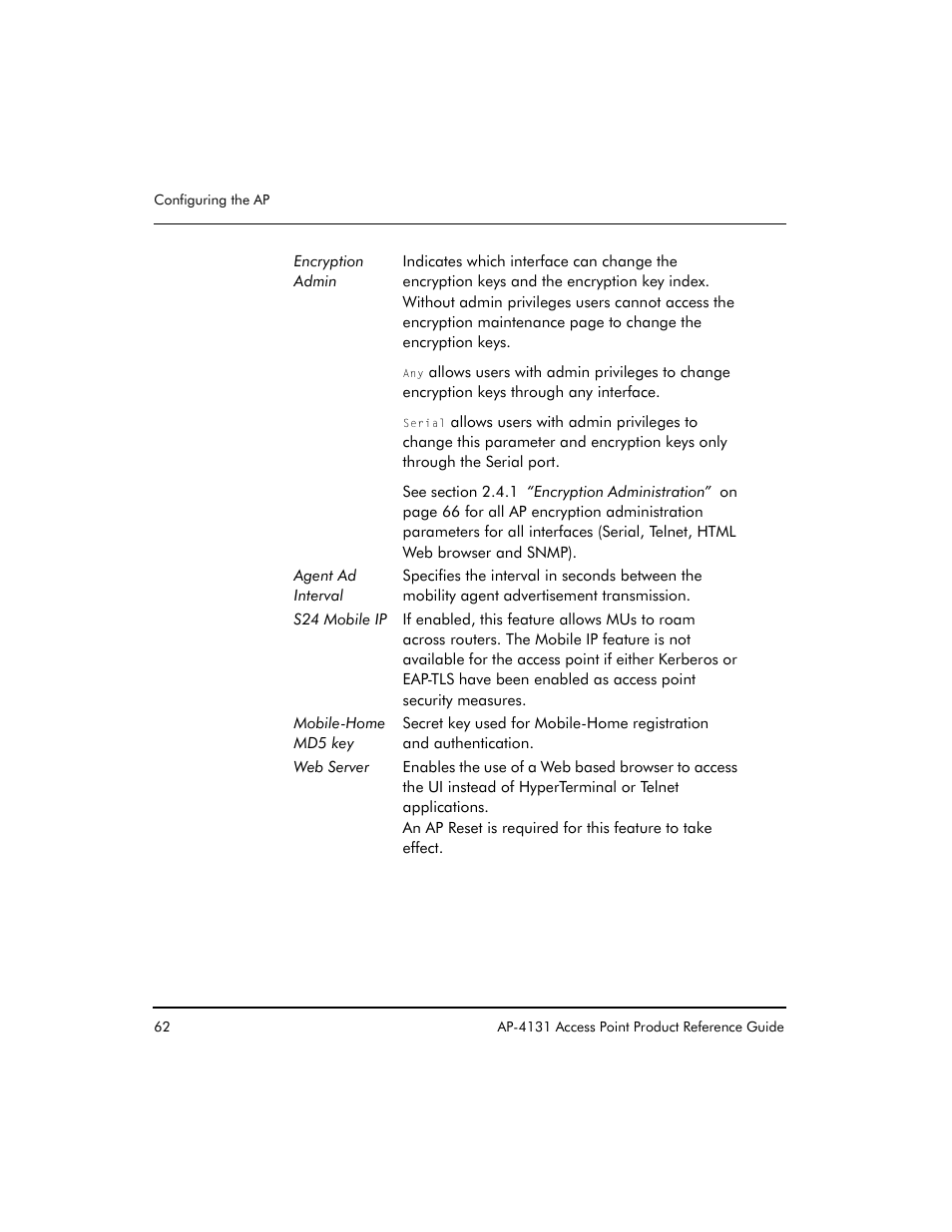 Symbol Technologies Spectrum24 AP-4131 User Manual | Page 72 / 250