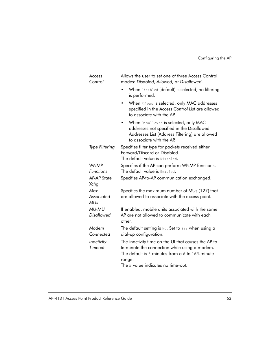 Symbol Technologies Spectrum24 AP-4131 User Manual | Page 73 / 250