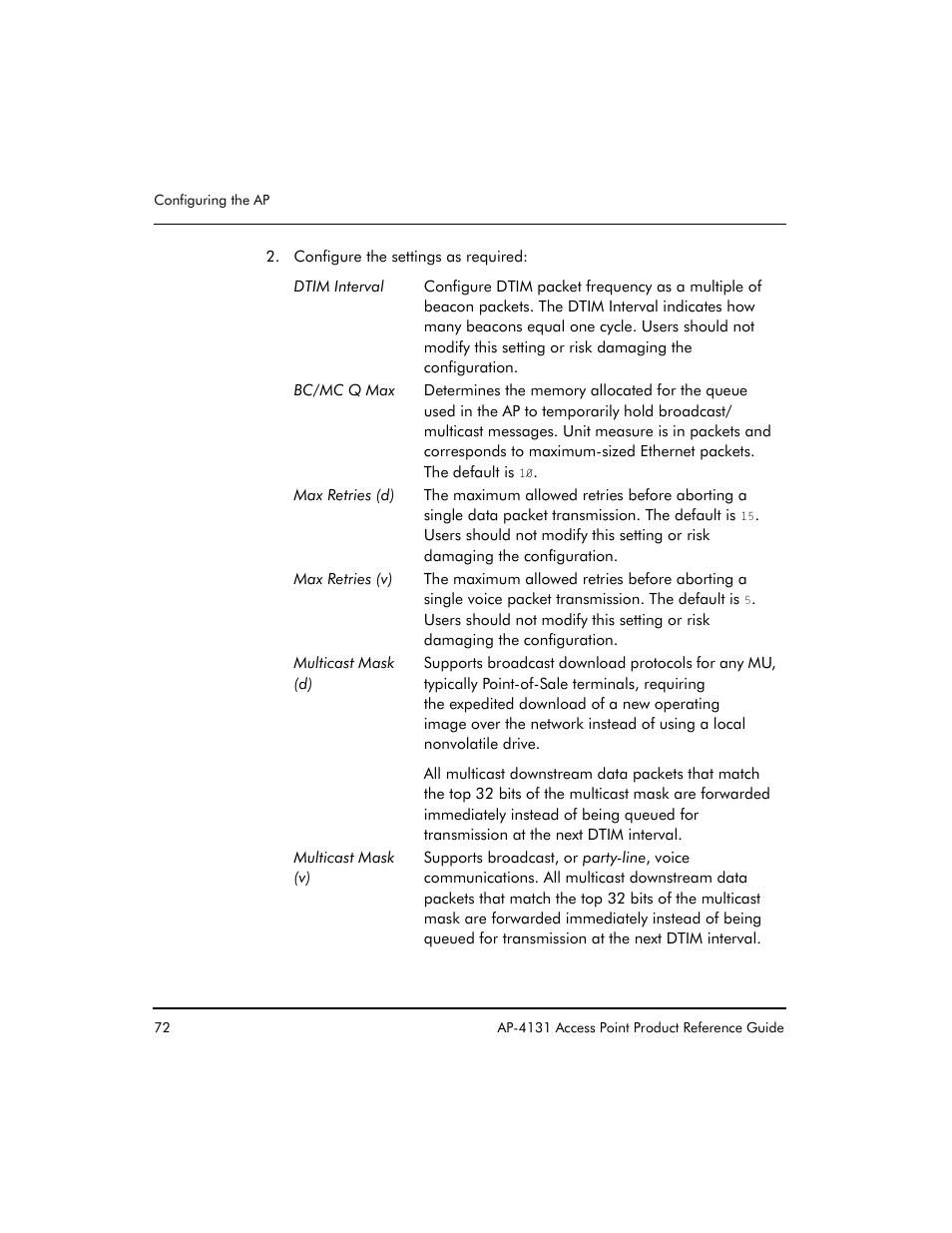 Symbol Technologies Spectrum24 AP-4131 User Manual | Page 82 / 250