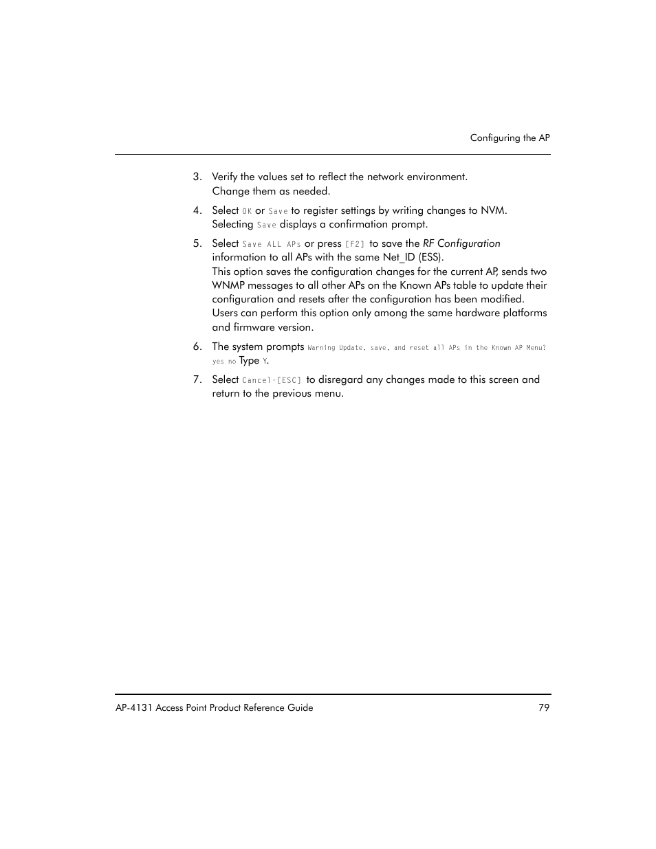 Symbol Technologies Spectrum24 AP-4131 User Manual | Page 89 / 250