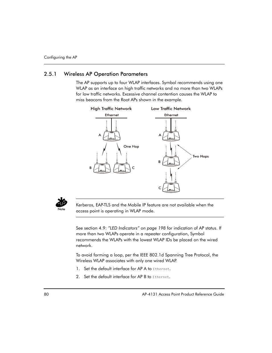 1 wireless ap operation parameters | Symbol Technologies Spectrum24 AP-4131 User Manual | Page 90 / 250