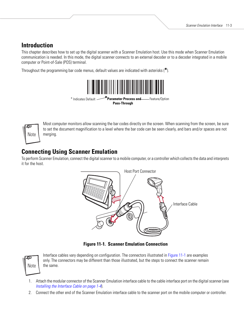 Introduction, Connecting using scanner emulation | Symbol Technologies DS 6608 User Manual | Page 145 / 396