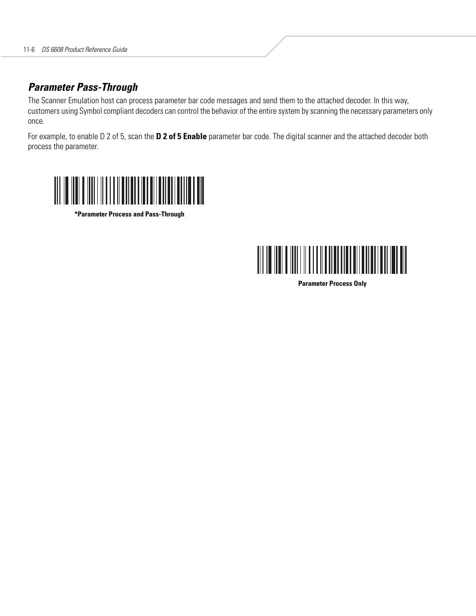 Parameter pass-through, Parameter pass-through -6 | Symbol Technologies DS 6608 User Manual | Page 148 / 396