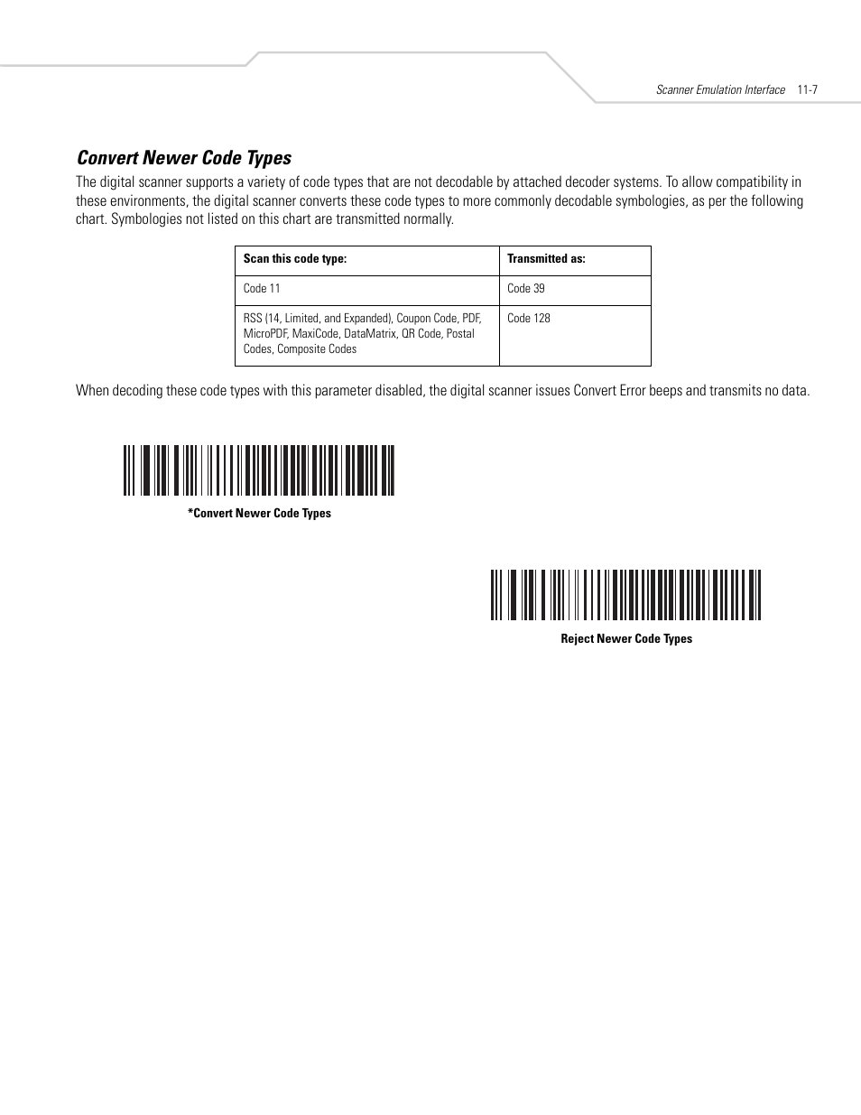 Convert newer code types, Convert newer code types -7 | Symbol Technologies DS 6608 User Manual | Page 149 / 396