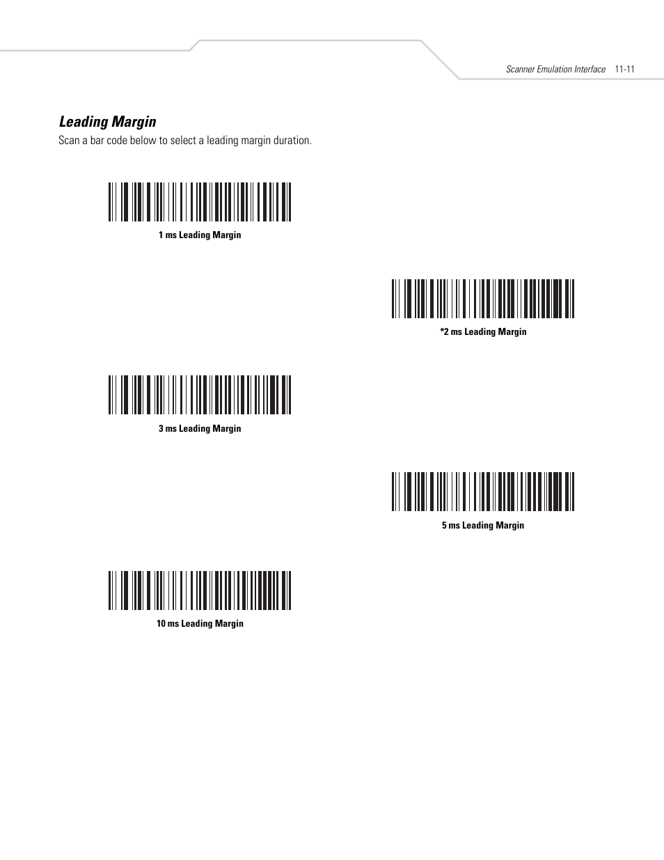 Leading margin, Leading margin -11 | Symbol Technologies DS 6608 User Manual | Page 153 / 396