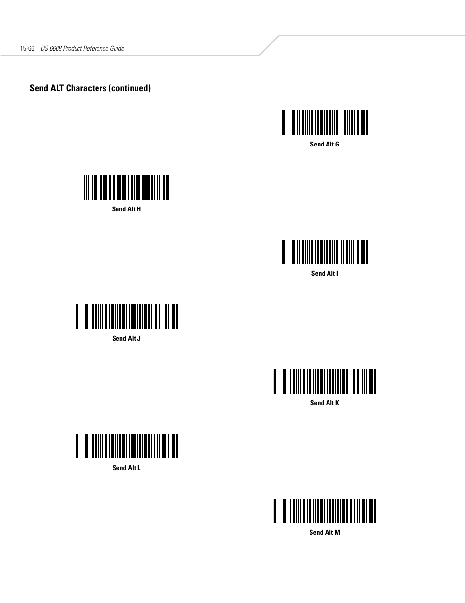 Send alt characters (continued) | Symbol Technologies DS 6608 User Manual | Page 298 / 396