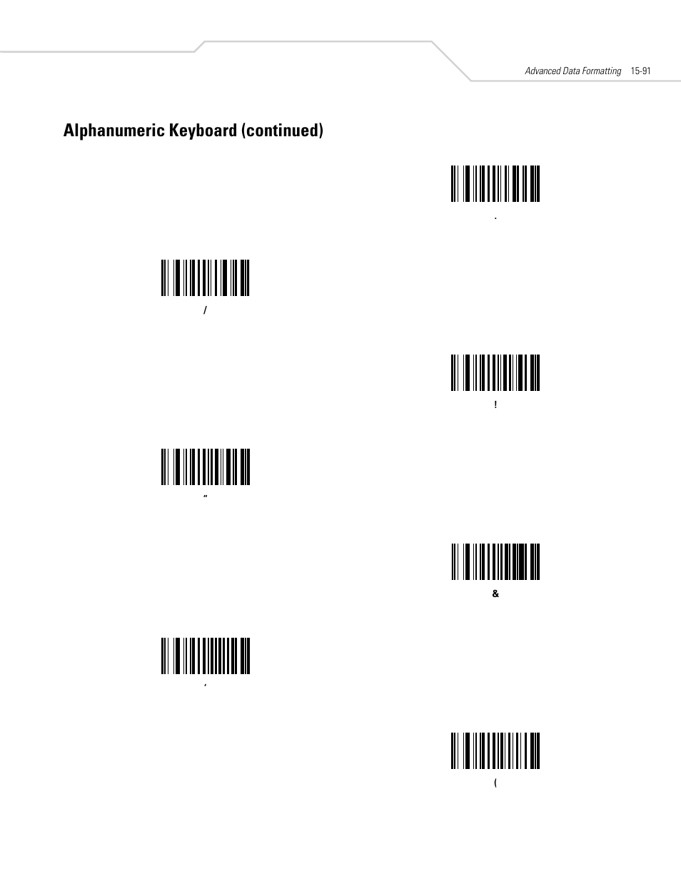 Alphanumeric keyboard (continued) | Symbol Technologies DS 6608 User Manual | Page 323 / 396