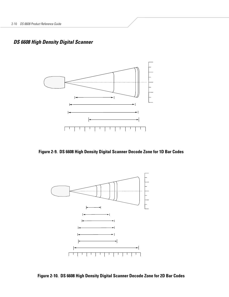 Ds 6608 high density digital scanner, Ds 6608 high density digital scanner -10, Depth of field | Symbol Technologies DS 6608 User Manual | Page 36 / 396