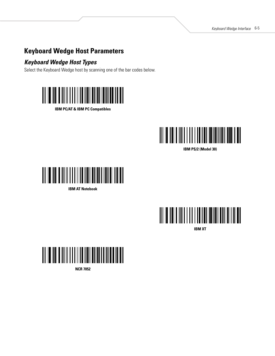 Keyboard wedge host parameters, Keyboard wedge host types, Keyboard wedge host parameters -5 | Keyboard wedge host types -5 | Symbol Technologies DS 6608 User Manual | Page 65 / 396