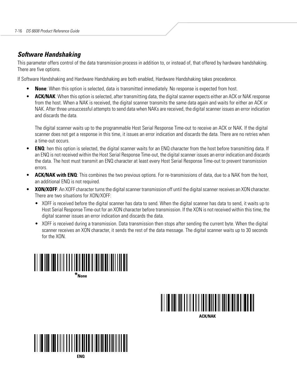 Software handshaking, Software handshaking -16 | Symbol Technologies DS 6608 User Manual | Page 98 / 396