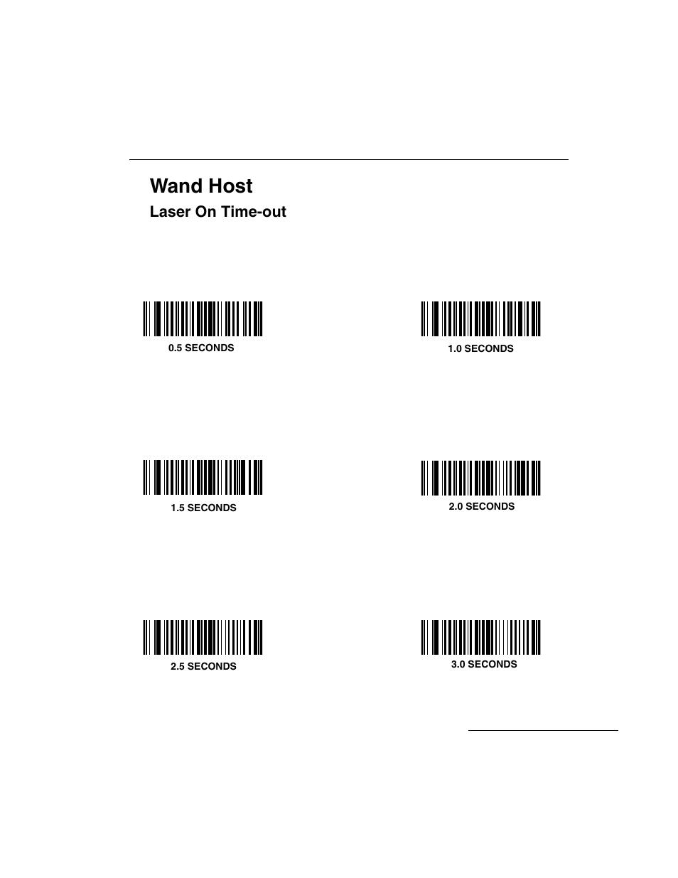 Laser on time-out, Laser on time-out -45, Wand host | Symbol Technologies LS 3603 User Manual | Page 105 / 138