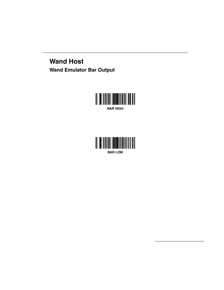 Wand emulator bar output, Wand emulator bar output -49, Wand host | Symbol Technologies LS 3603 User Manual | Page 109 / 138