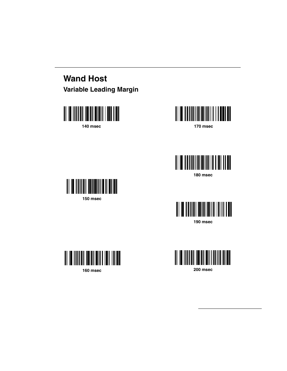 Wand host, Variable leading margin | Symbol Technologies LS 3603 User Manual | Page 111 / 138