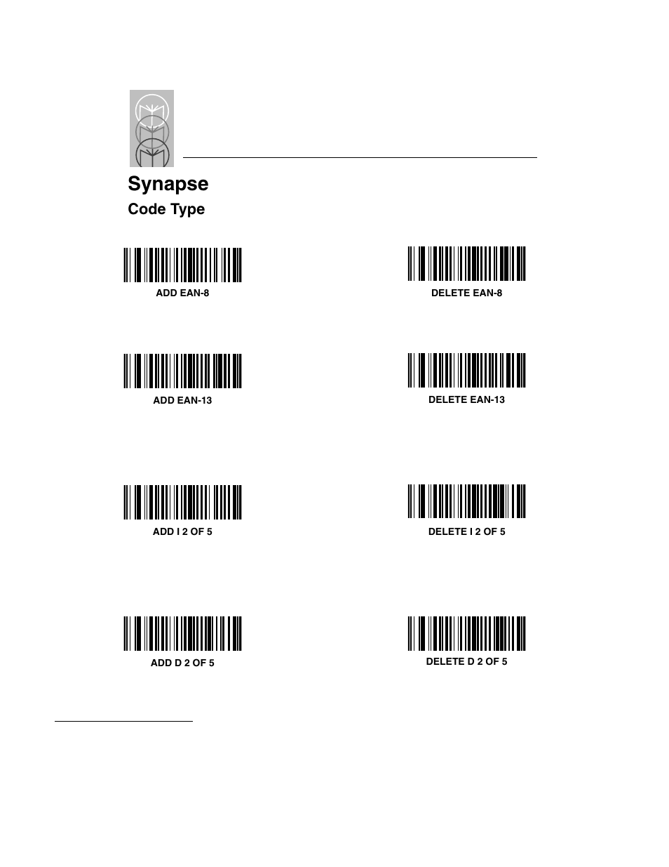 Synapse, Code type | Symbol Technologies LS 3603 User Manual | Page 114 / 138