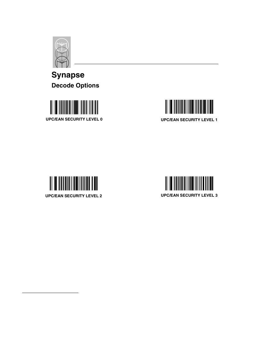 Synapse, Decode options | Symbol Technologies LS 3603 User Manual | Page 122 / 138