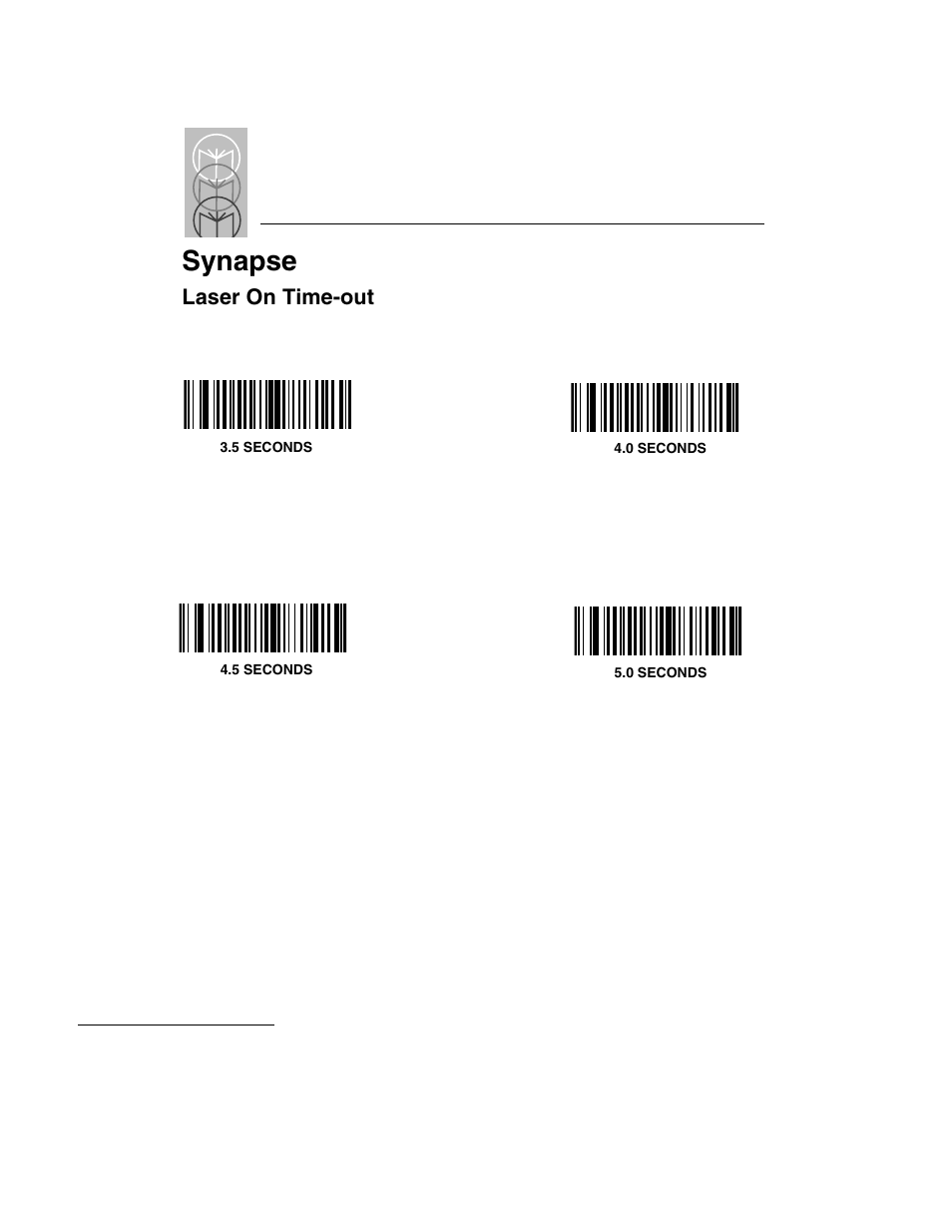 Synapse, Laser on time-out | Symbol Technologies LS 3603 User Manual | Page 132 / 138