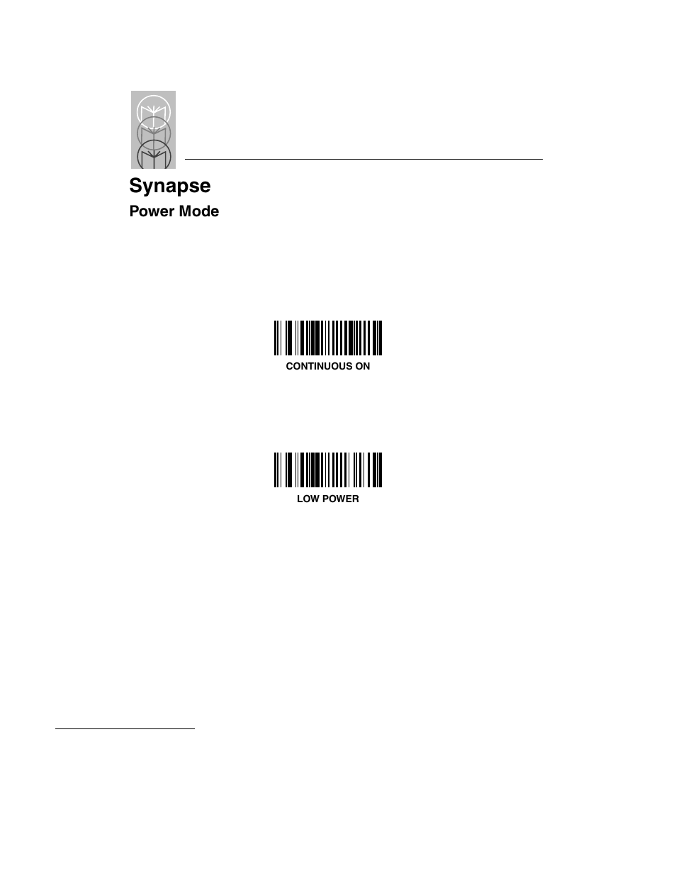 Power mode, Power mode -74, Synapse | Symbol Technologies LS 3603 User Manual | Page 134 / 138