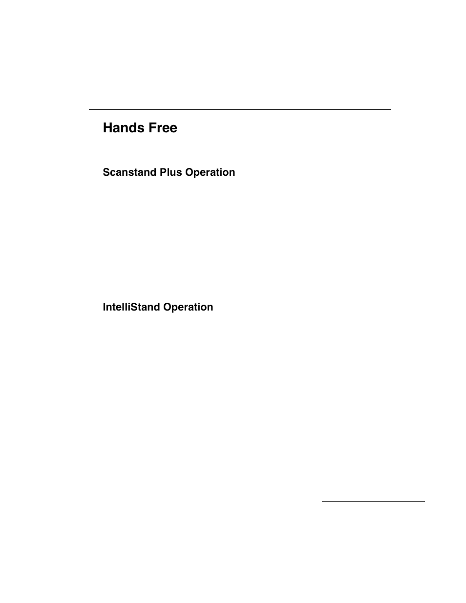 Hands free, Scanstand plus operation, Intellistand operation | Hands free -9 | Symbol Technologies LS 3603 User Manual | Page 17 / 138