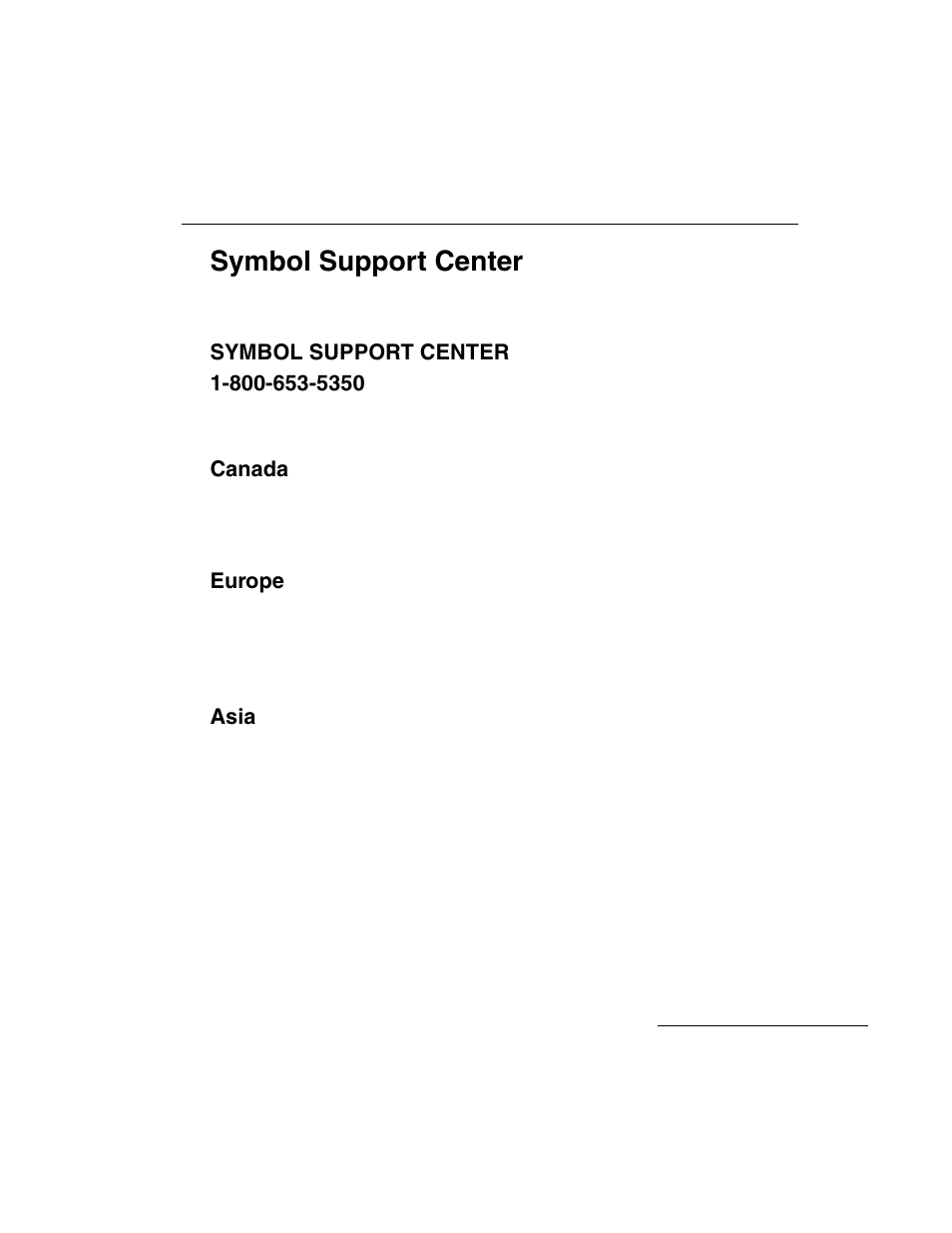 Symbol support center, Symbol support center -15 | Symbol Technologies LS 3603 User Manual | Page 23 / 138