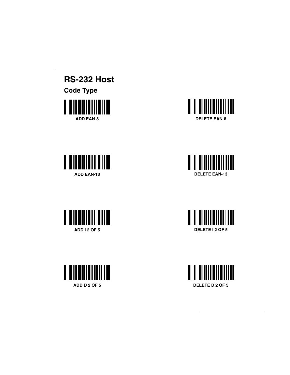 Rs-232 host, Code type | Symbol Technologies LS 3603 User Manual | Page 67 / 138