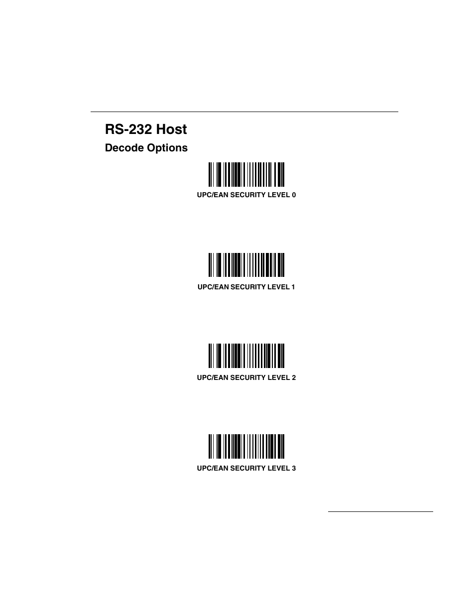 Rs-232 host, Decode options | Symbol Technologies LS 3603 User Manual | Page 75 / 138