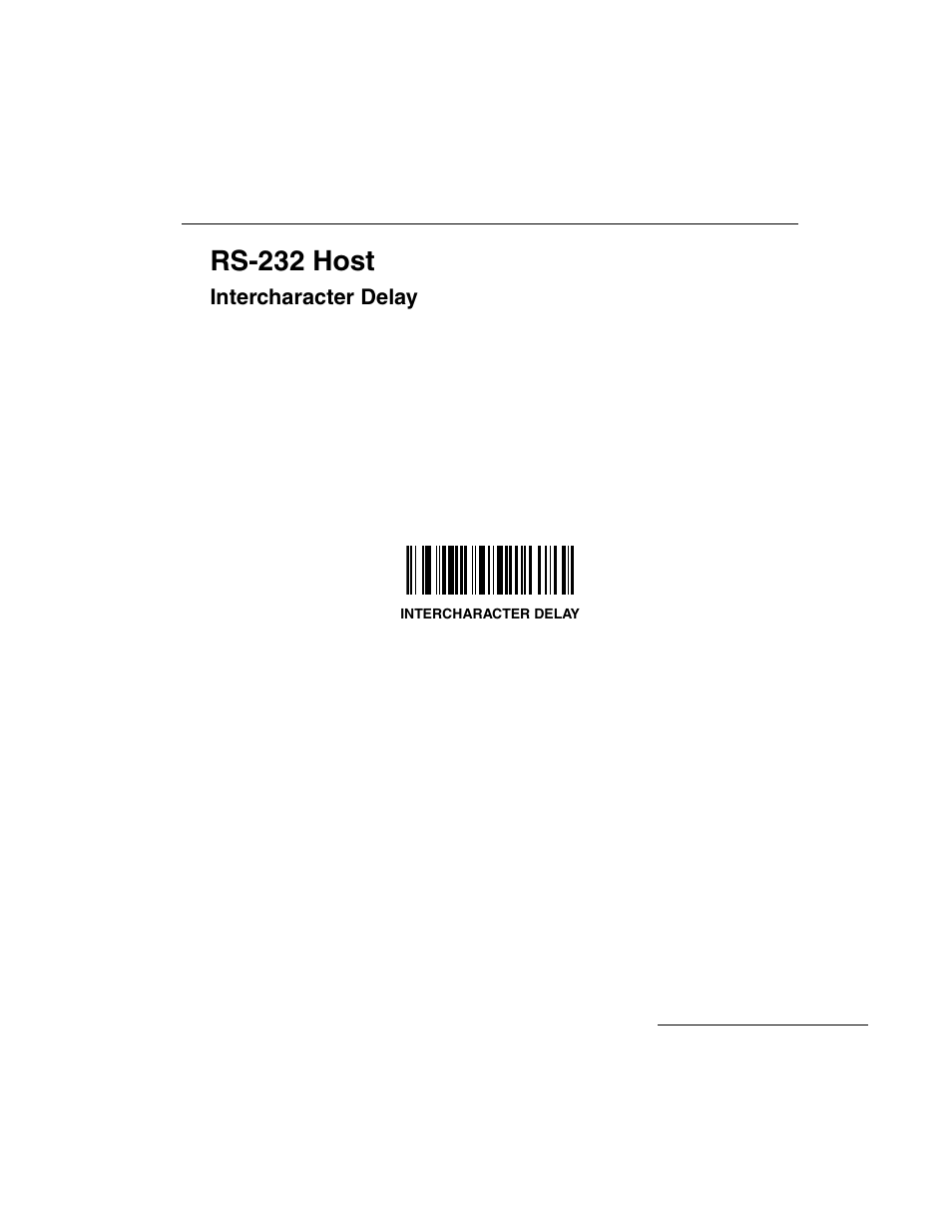 Intercharacter delay, Intercharacter delay -19, Rs-232 host | Symbol Technologies LS 3603 User Manual | Page 79 / 138