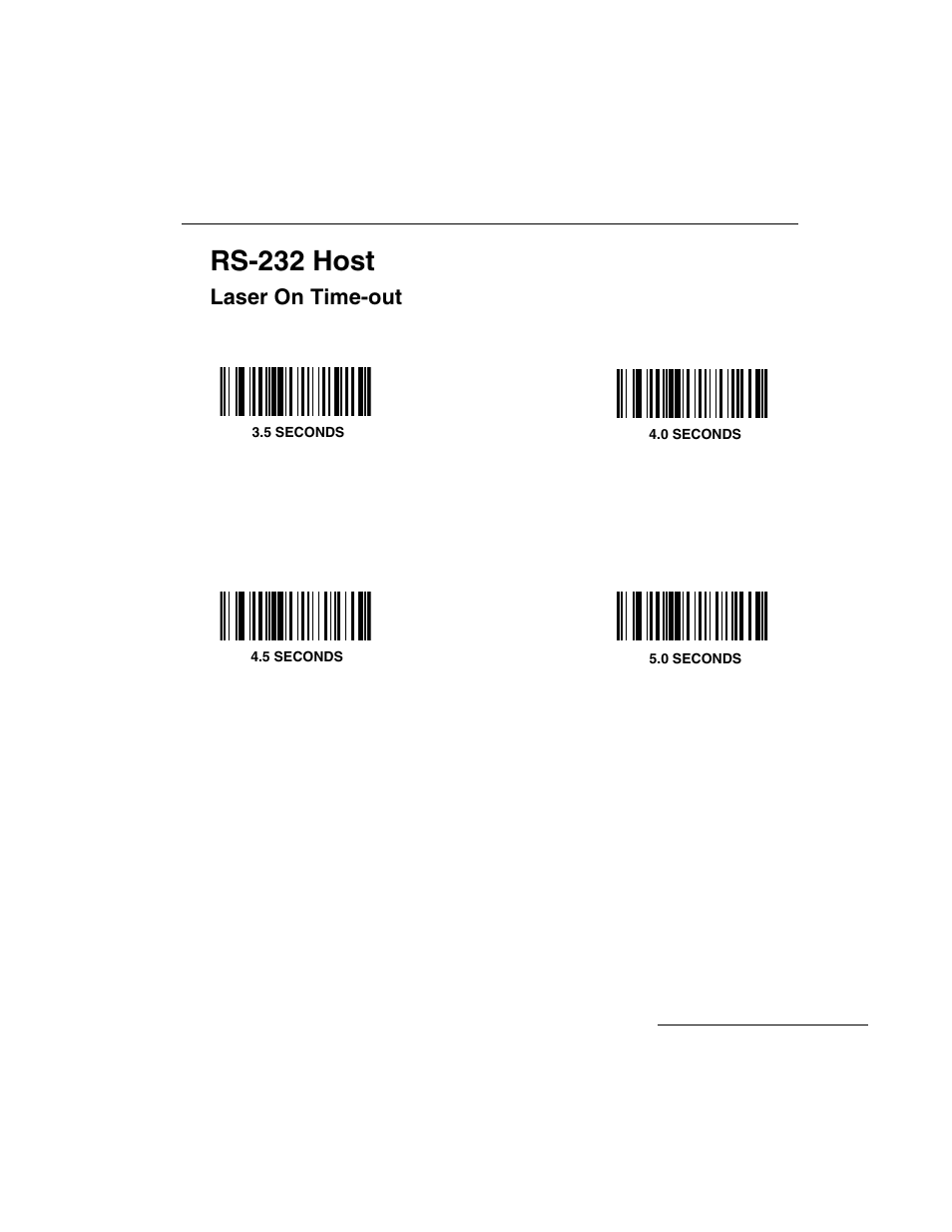 Rs-232 host, Laser on time-out | Symbol Technologies LS 3603 User Manual | Page 87 / 138